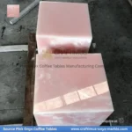 Pink Onyx Square Coffee Table Designs and Images