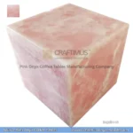 Pink Onyx Square Coffee Table Designs and Images
