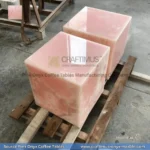 Pink Onyx Square Coffee Table Designs and Images