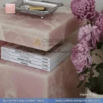 Pink Onyx Square Coffee Table Designs and Images