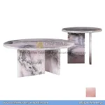 Pink Onyx Round Coffee Table