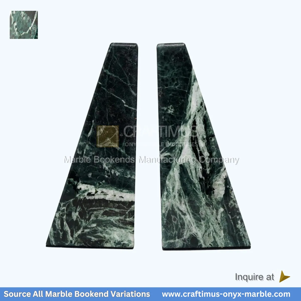 all jungle green marble pyramid shaped bookend designs made in china 02