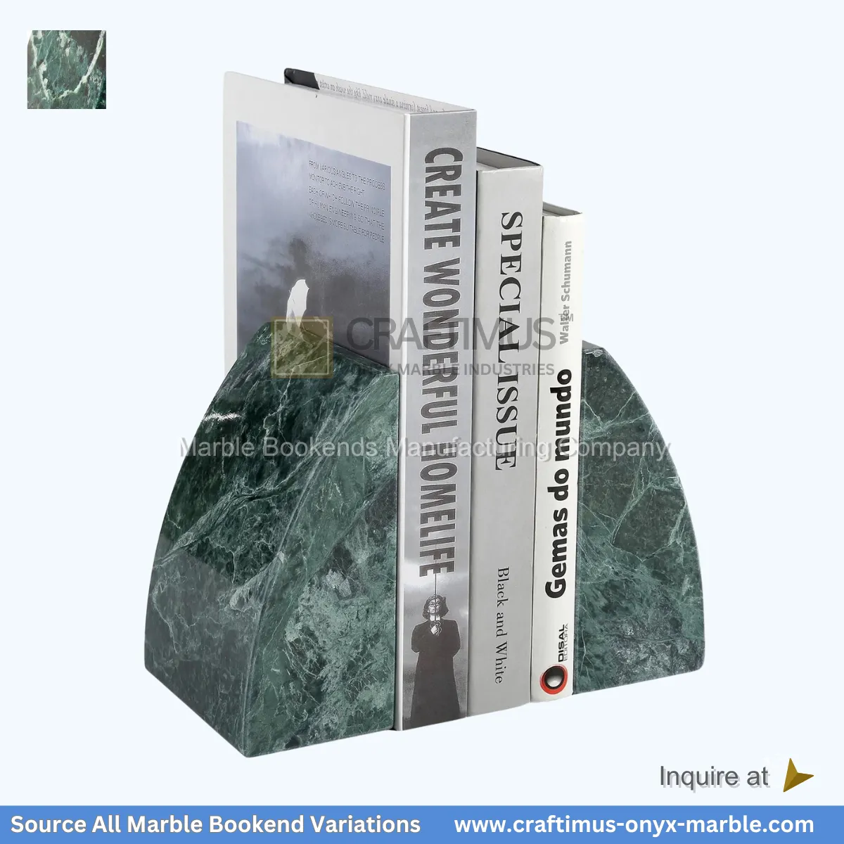 jungle green marble bookends sailboat shaped designs made in china 02