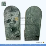 Forest green marble Bookends brass golf shaped design bookends modern stone set