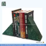 jungle green marble triangle shaped bookends made in china 04
