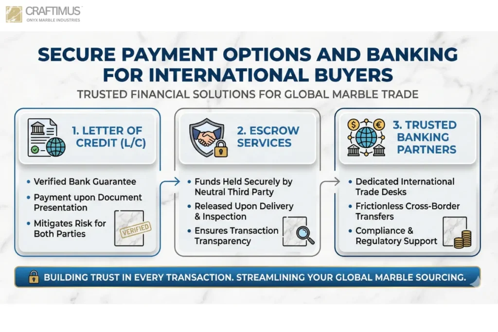 marble exporter payment terms