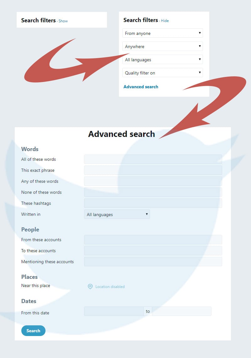 Twitter Advanced Search