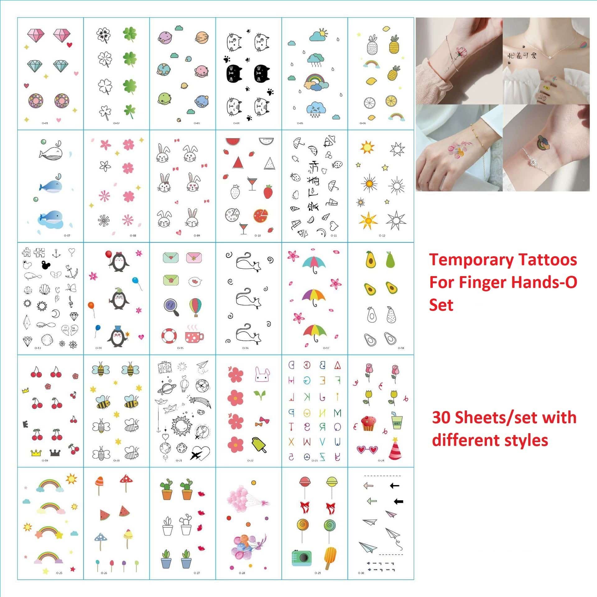 Finger Tattoo Stickers