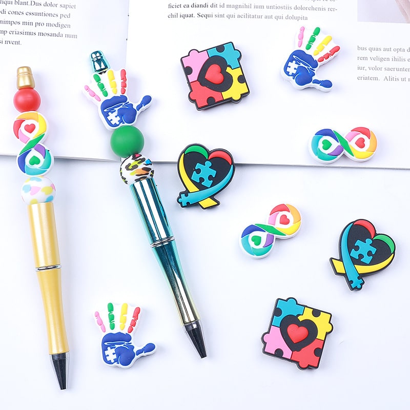 5PCS/Pack Focal Silicone Beads For Pens and Crafts -Palm