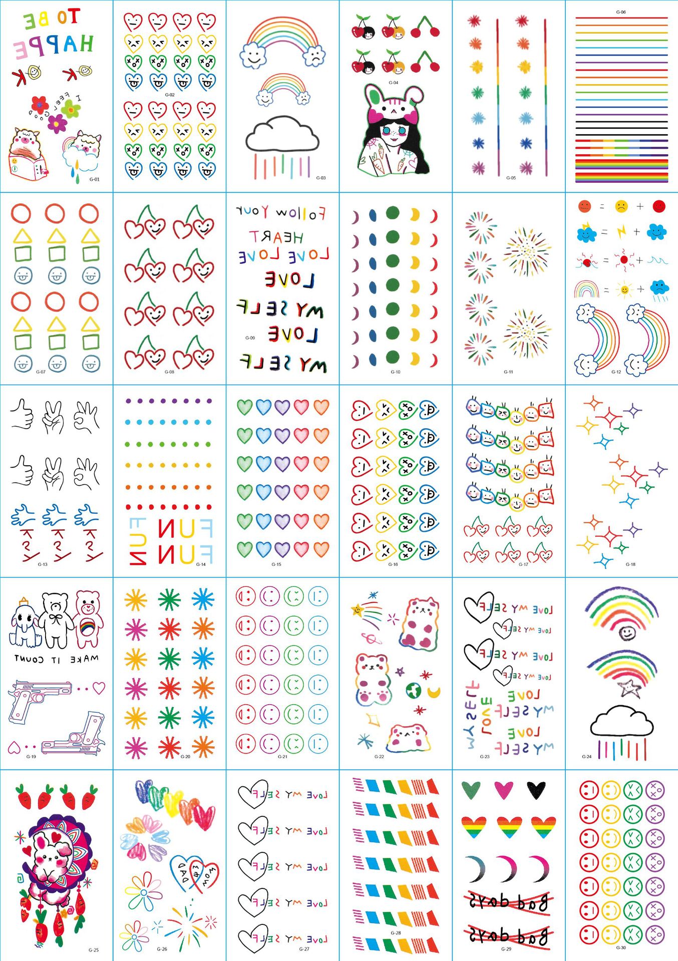 Cute Tattoos Stickers G