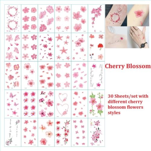 Cherry Blossom Temporary Tattoo Stickers