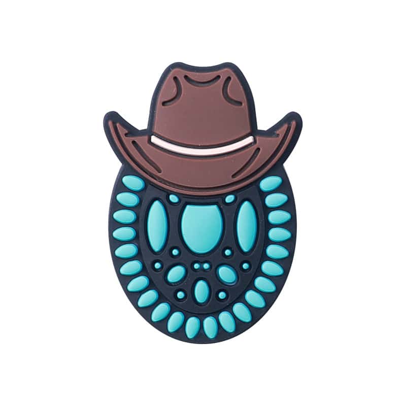 Silicone Focal Bead Cowboy Hat