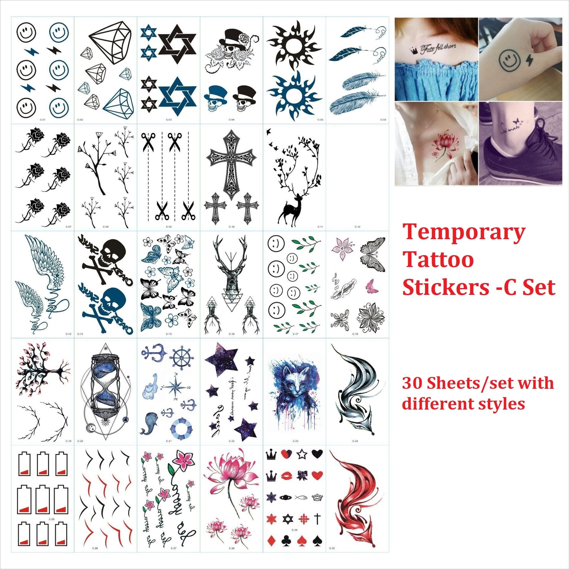Personalized Tattoo Stickers C