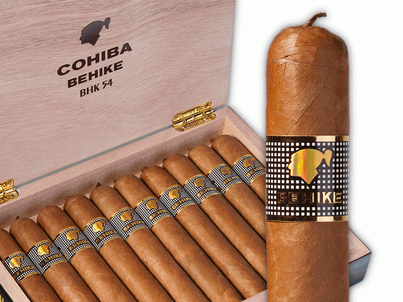 Cohiba Behike 54 opened box 10 and 1 stick side web4