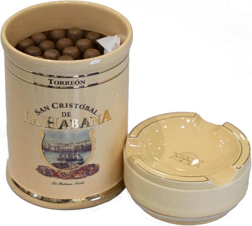 San Cristobal Torreon De La Habana Ceramic Jar Humidor - Image 3