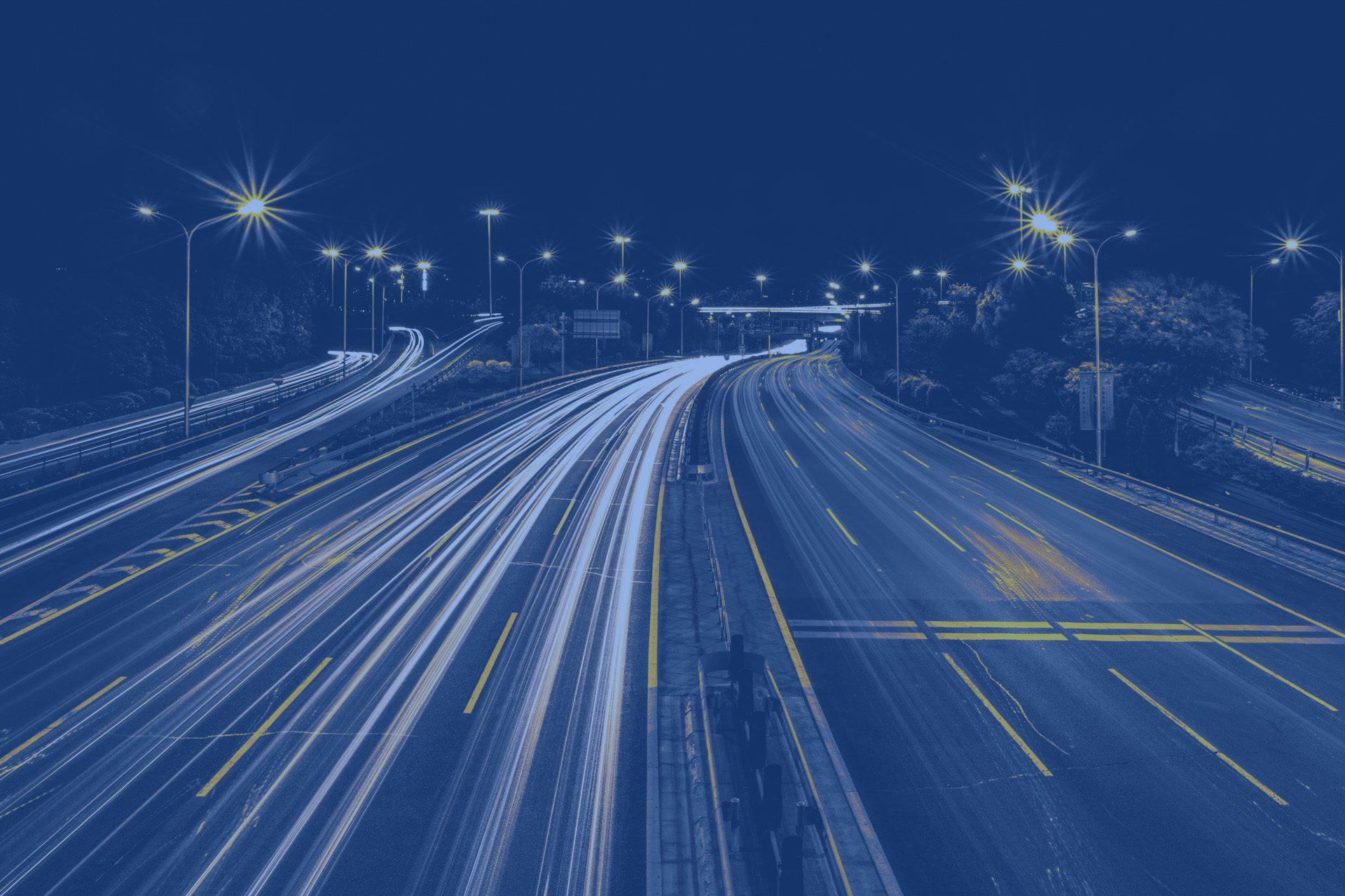 Highway, night.