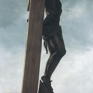 Schilderij 'Christus I' van Ans Markus uit de collectie 'Christus', gemaakt in 1994 in de afmeting 190x90.