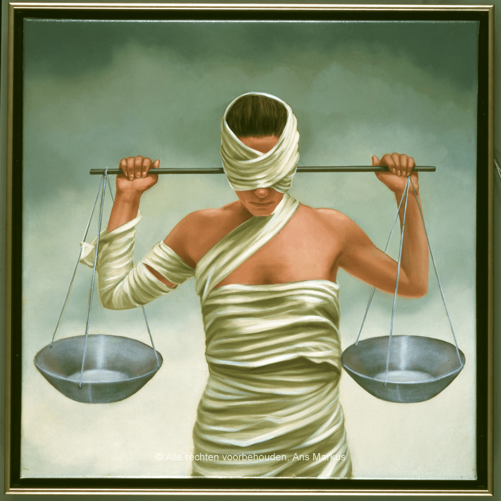 Schilderij van Sterrenbeeld Weegschaal door Ans Markus