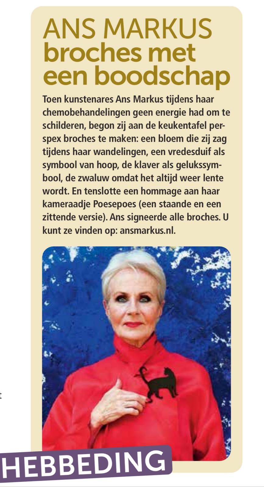 Publicatie in de Story: Broches met een boodschap