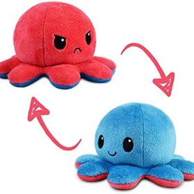 TeeTurtle Original Reversible Octopus Plushie – Blue+Red