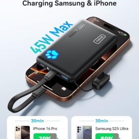 Alternative view of INIU Portable Charger — Lightest 10000mAh 45W PD Power Bank