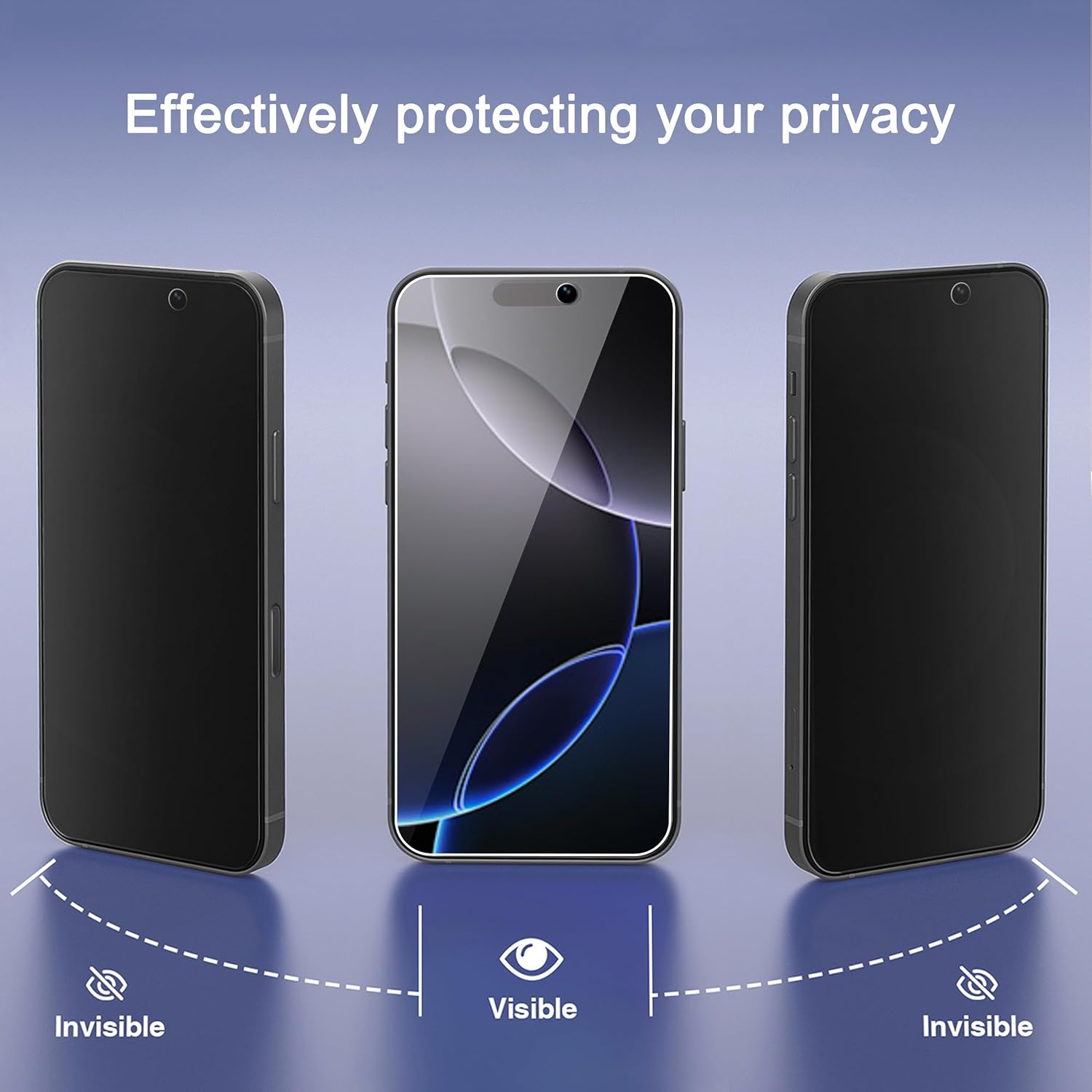 Ailun 3 Pack Privacy Screen Protector for iPhone 16 Pro Max - Image 2