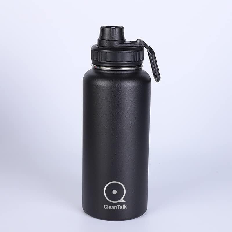 CleanTalk 32 oz Stainless Steel Insulated Water Bottle with Handle - Image 6