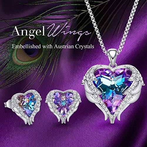 CDE Angel Wing Heart Necklace & Earrings Set - Image 2