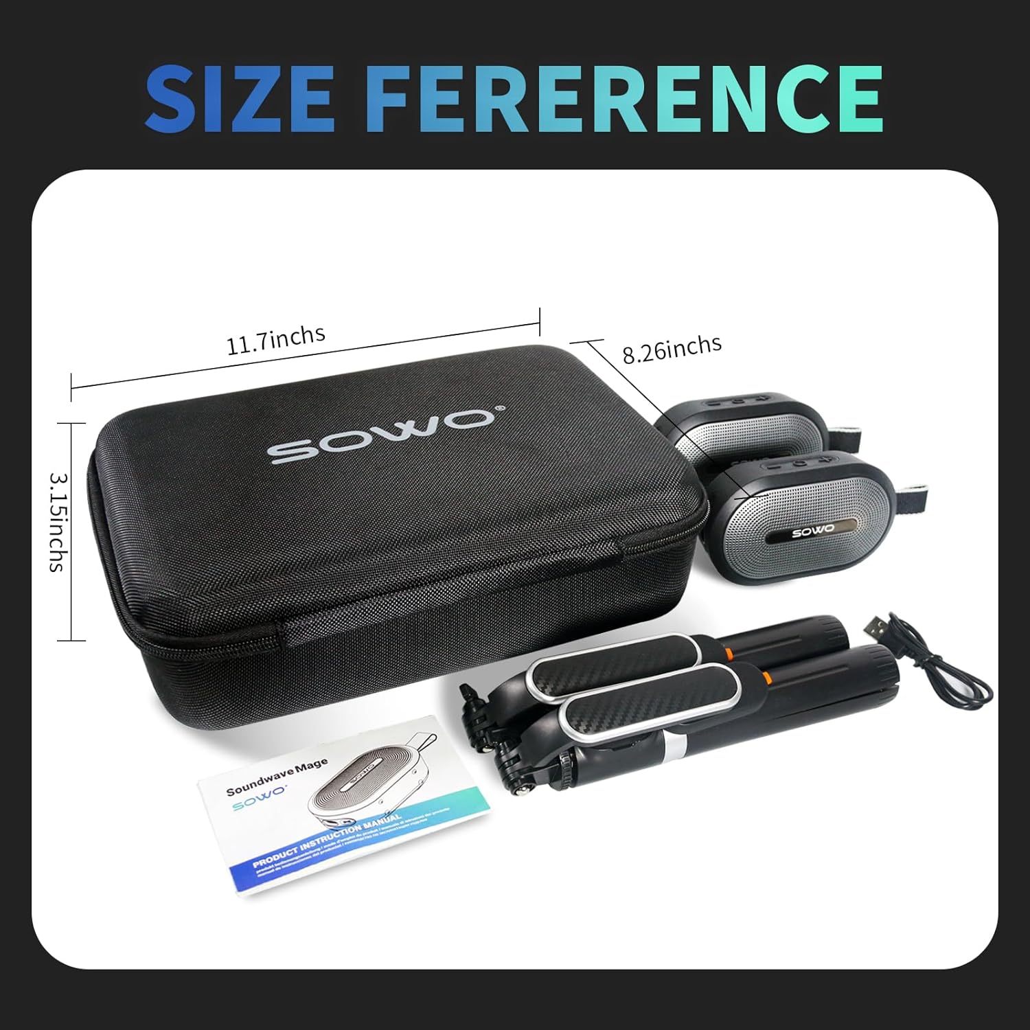 SOWO Dual Bluetooth Speakers with Adjustable Stands - Image 8