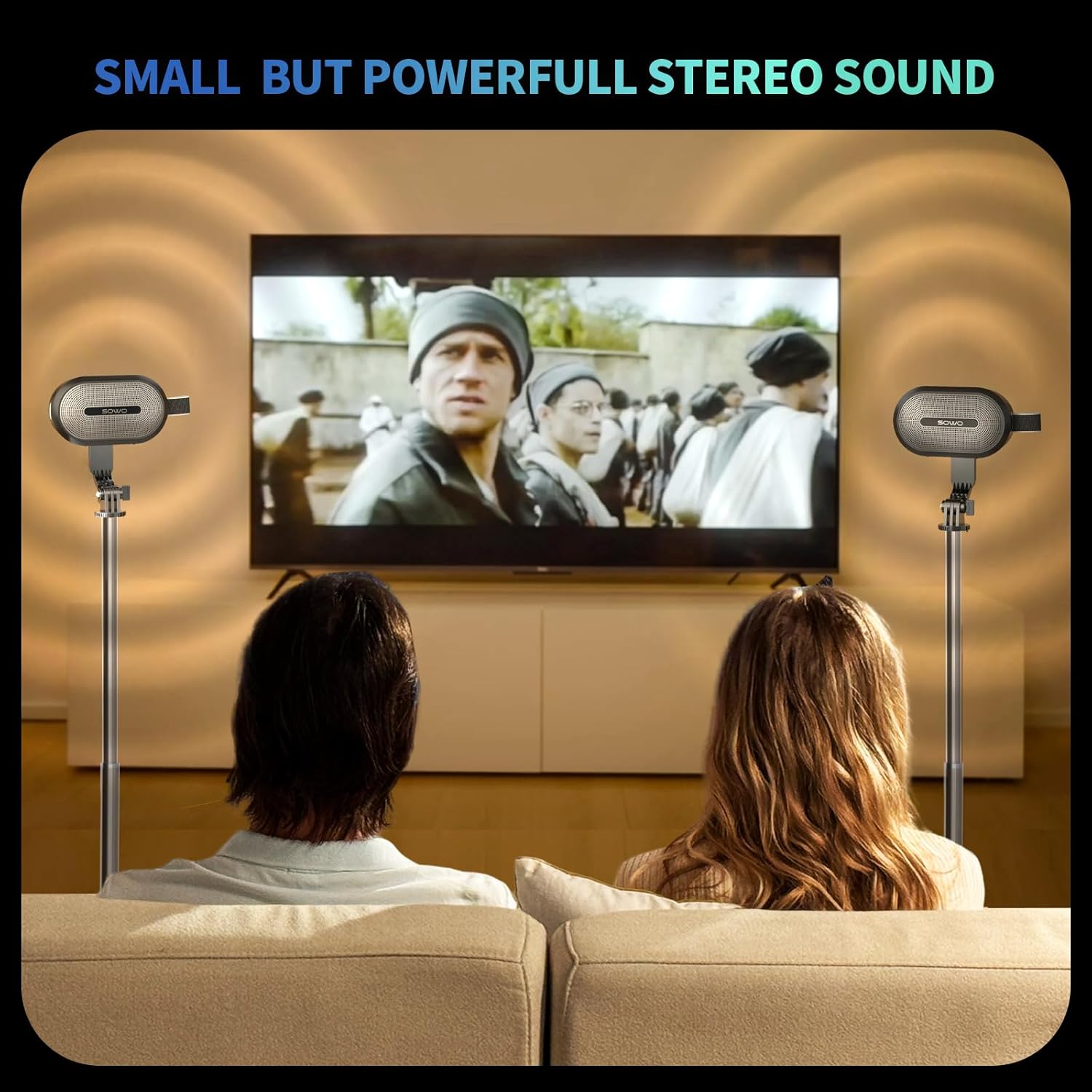 SOWO Dual Bluetooth Speakers with Adjustable Stands - Image 4