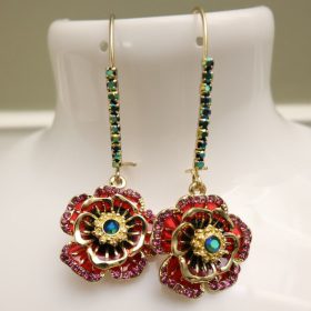 Betsey Johnson Rose Dangle Earrings