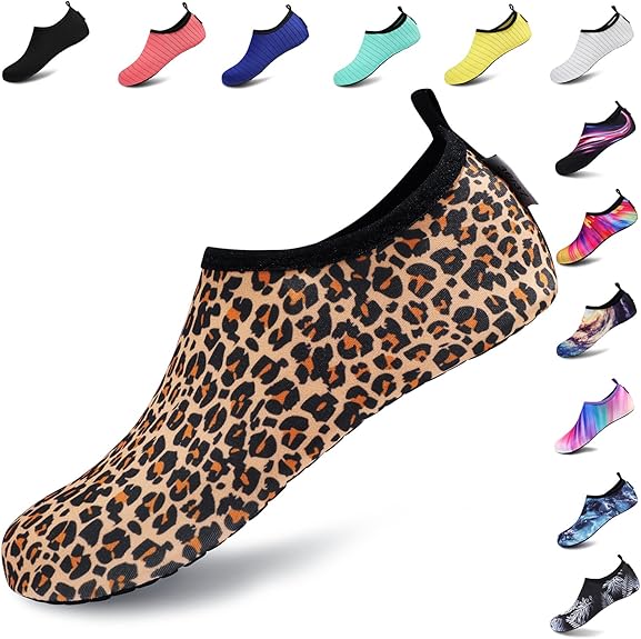 VIFUUR Water Sports Shoes for Male & Female – Leopard Orange