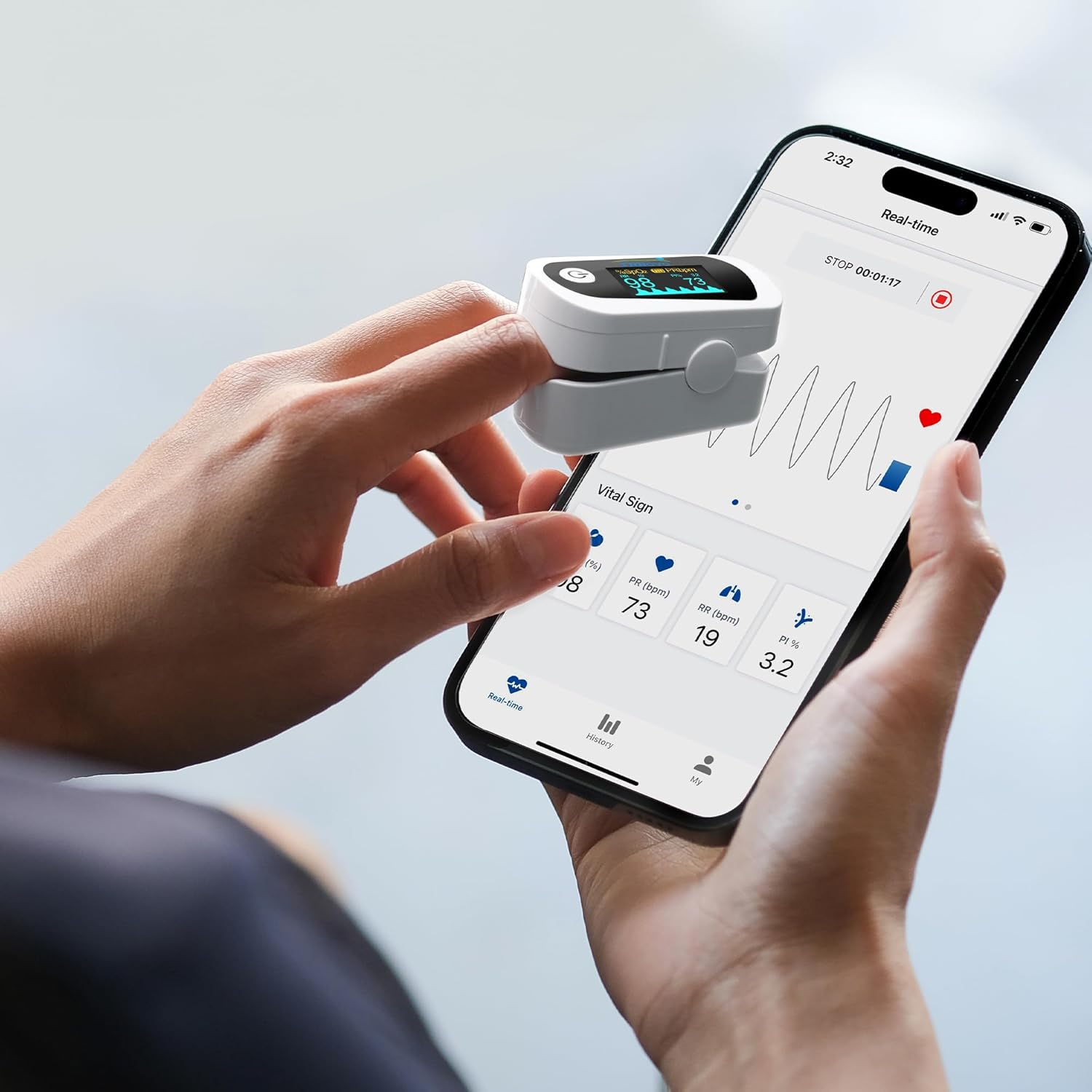 Innovo FSA/HSA Eligible iP900BP-B Fingertip Pulse Oximeter - Image 4