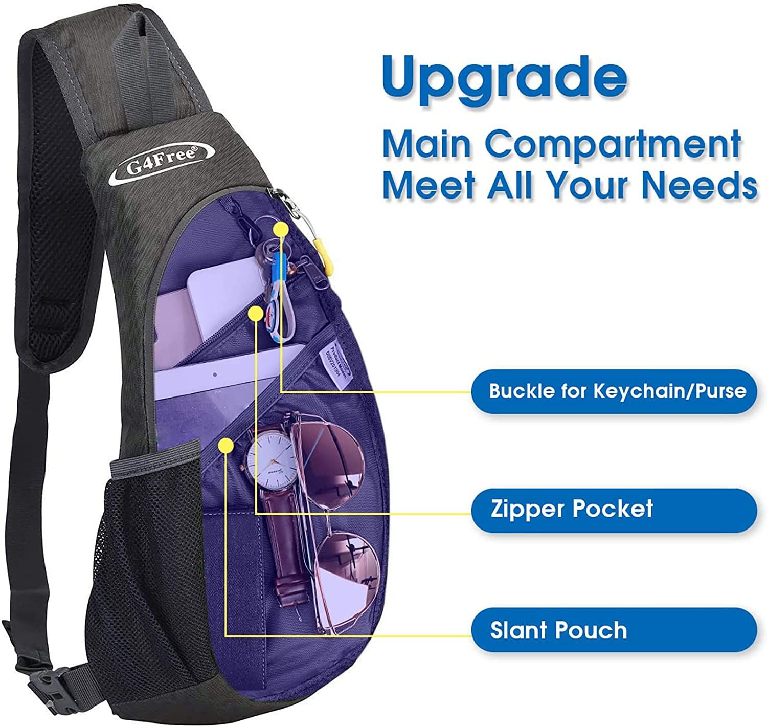 G4Free Compact Sling Bag – Purple - Image 2