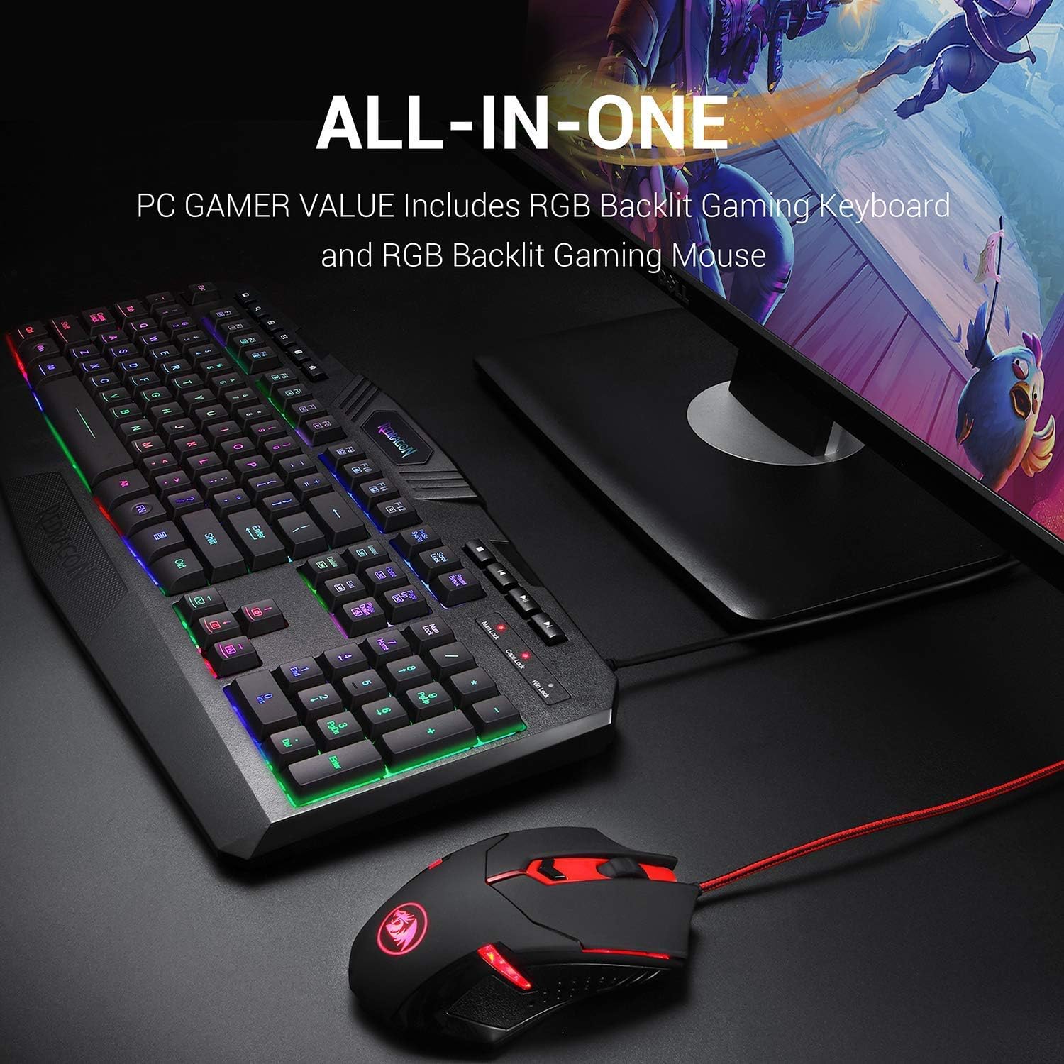 Redragon S101 Gaming Keyboard and M601 Mouse Combo Set - Image 2
