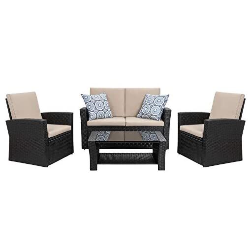 Shintenchi 4-Piece Outdoor Patio Furniture Set