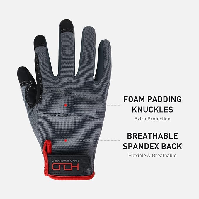 HANDLANDY Flexible Touchscreen Men & Women Work Gloves - Image 2