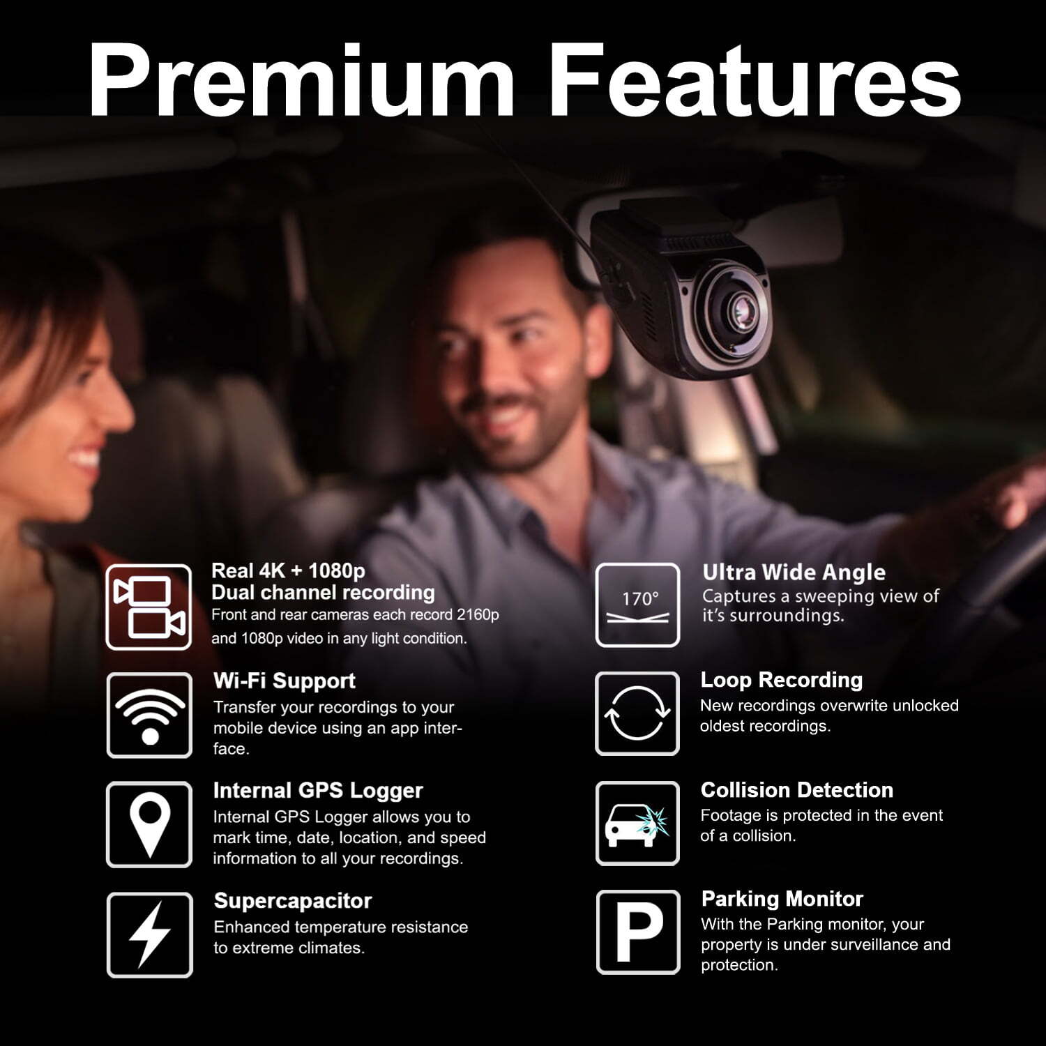 Rexing V1P Max 4K UHD Dual Channel Dash Cam - Image 2