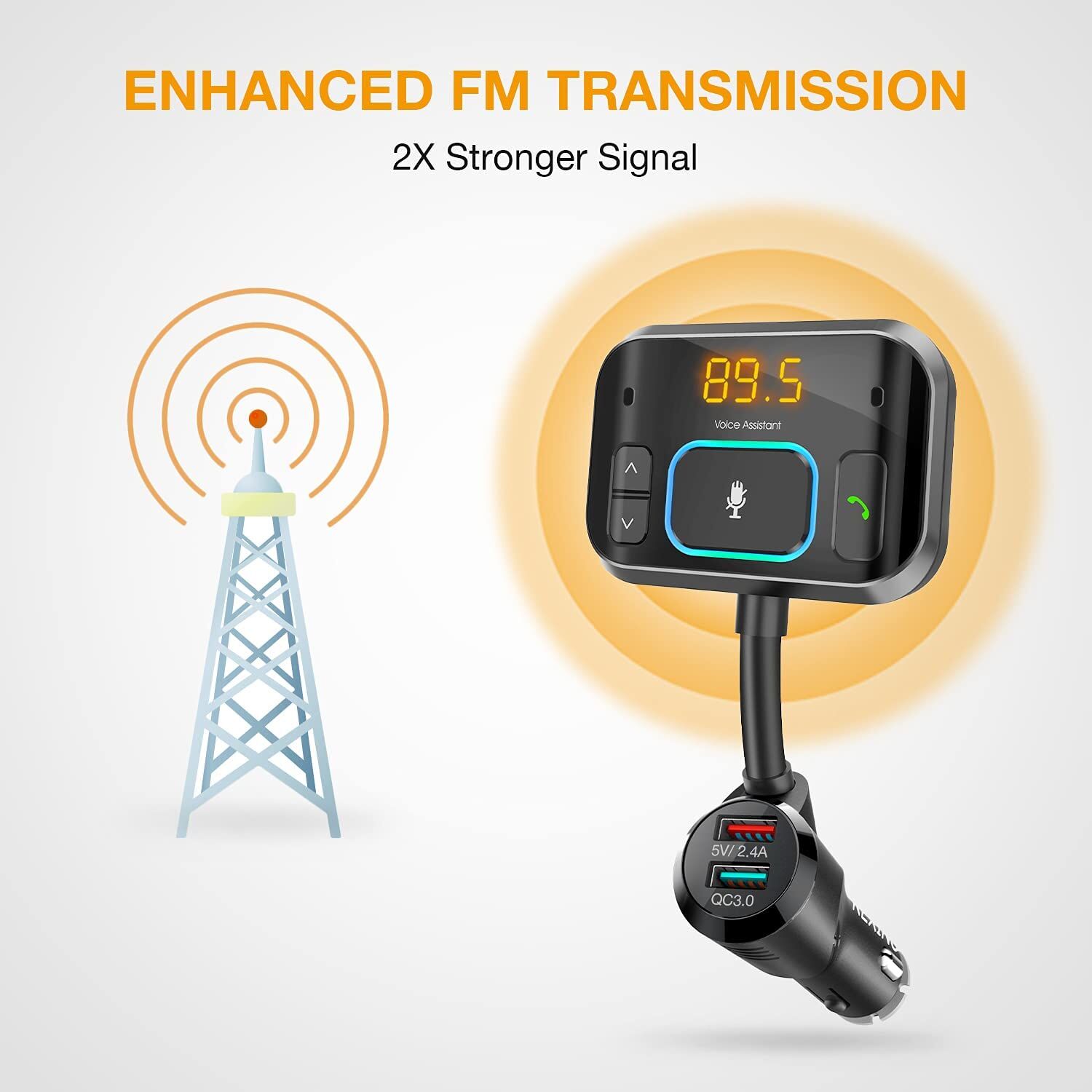 Alternative view of Rexing FMVC2 Bluetooth 5.0 FM Transmitter