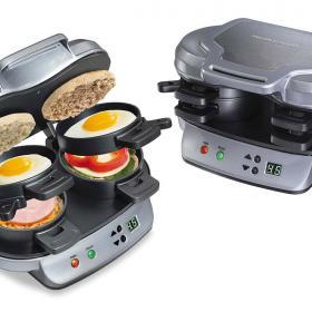 Alternative view of Hamilton Beach Dual Breakfast Sandwich Maker with Timer