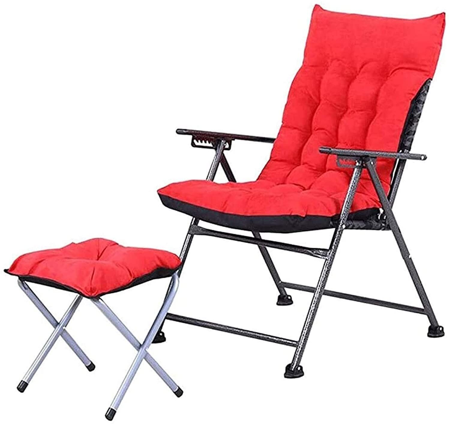 XZGDEN Lightweight Portable Folding Deck Chair – Red