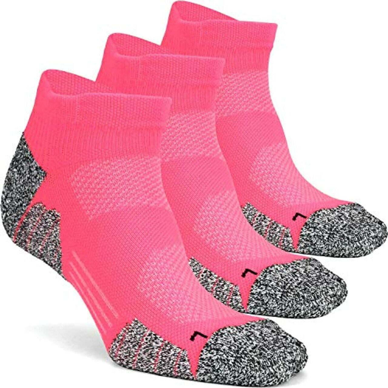 Multipack Unisex Cushioned Compression Athletic Ankle Socks