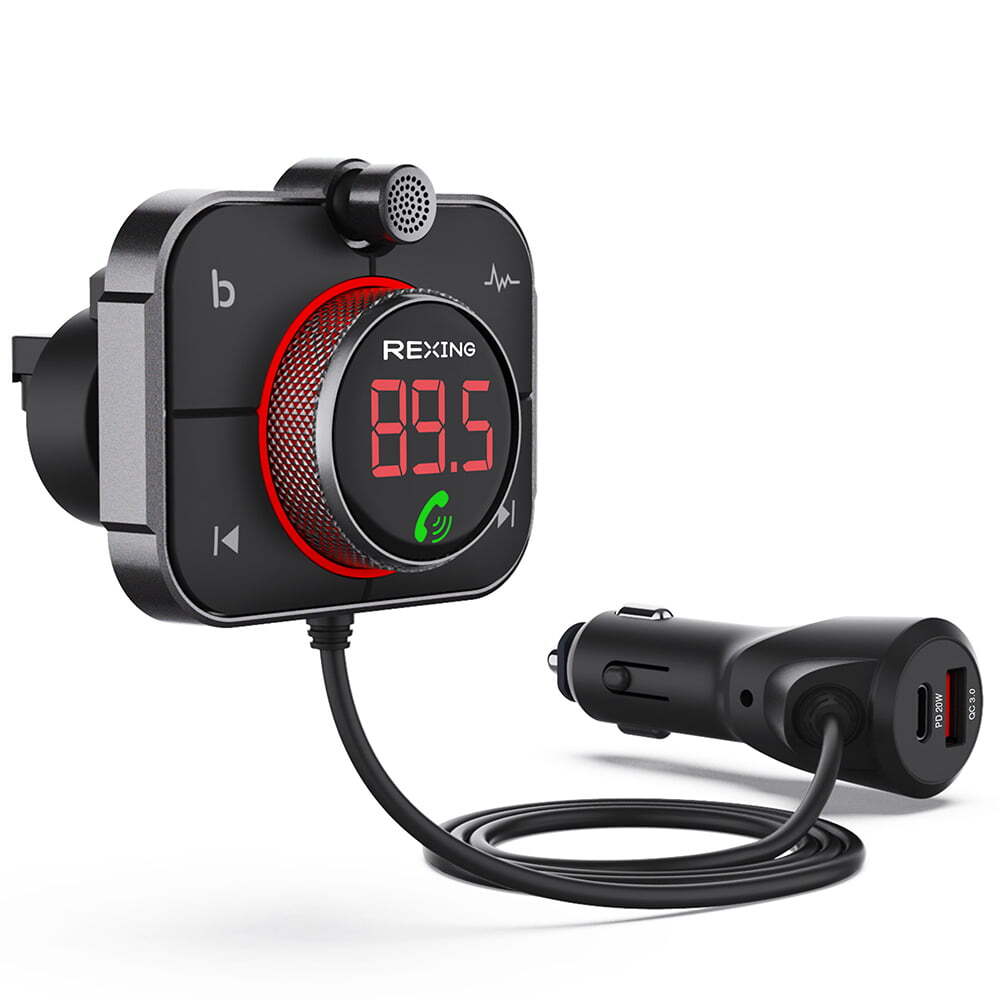 Rexing FMT2 Bluetooth 5.0 FM Transmitter Car Charger