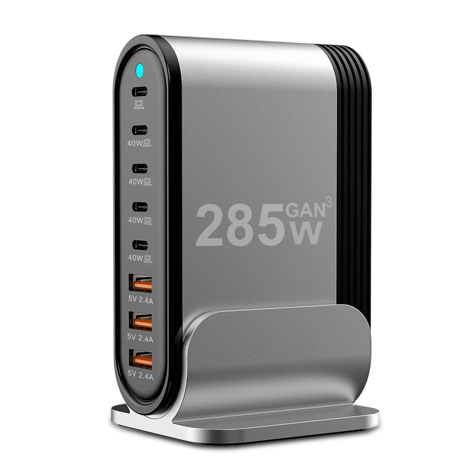 DENGWENQIANG 285W 8-Port USB C Fast Charger Hub