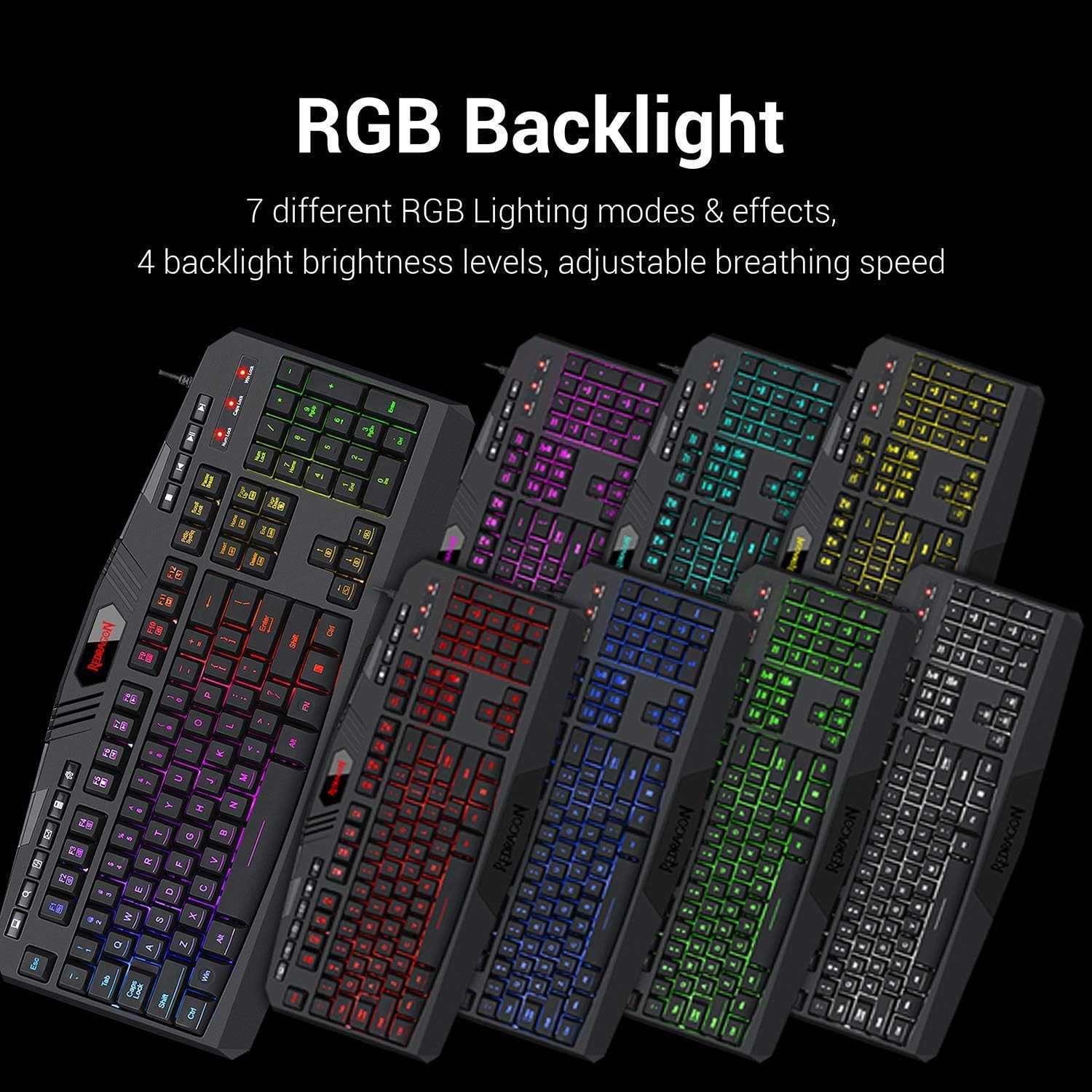 Redragon S101 Gaming Keyboard and M601 Mouse Combo Set - Image 4