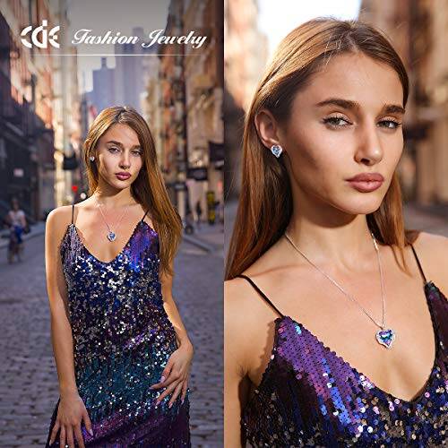 CDE Angel Wing Heart Necklace & Earrings Set - Image 3