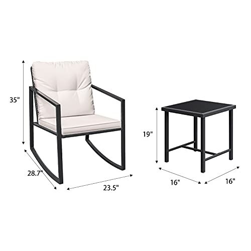 Greesum 3-Piece Rocking Wicker Bistro Set - Image 2
