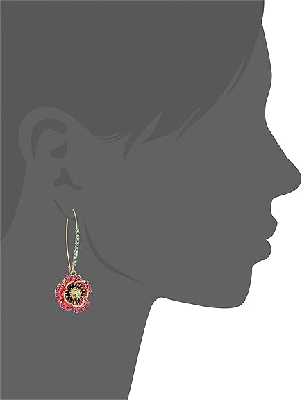 Betsey Johnson Rose Dangle Earrings - Image 4