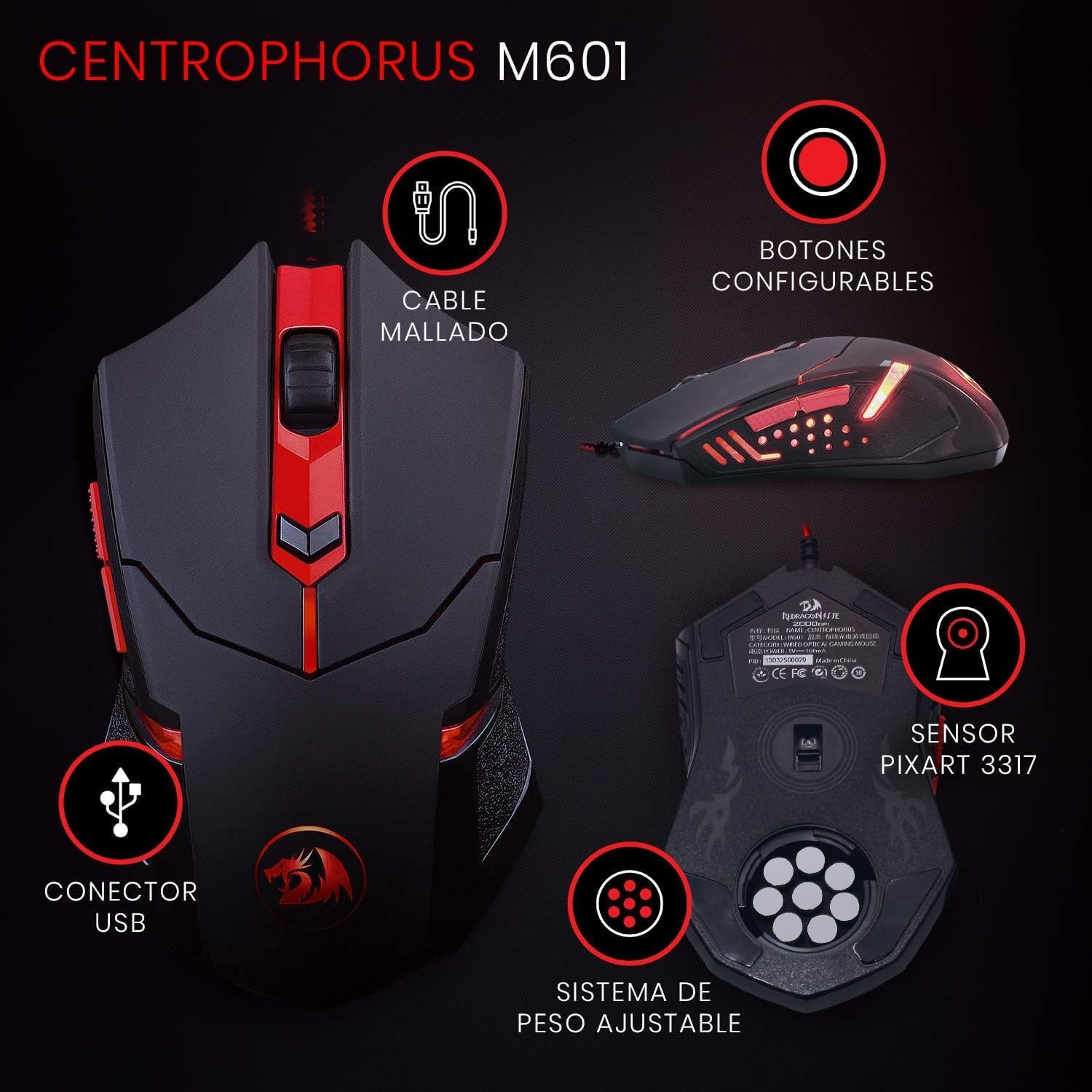 Redragon S101 Gaming Keyboard and M601 Mouse Combo Set - Image 6