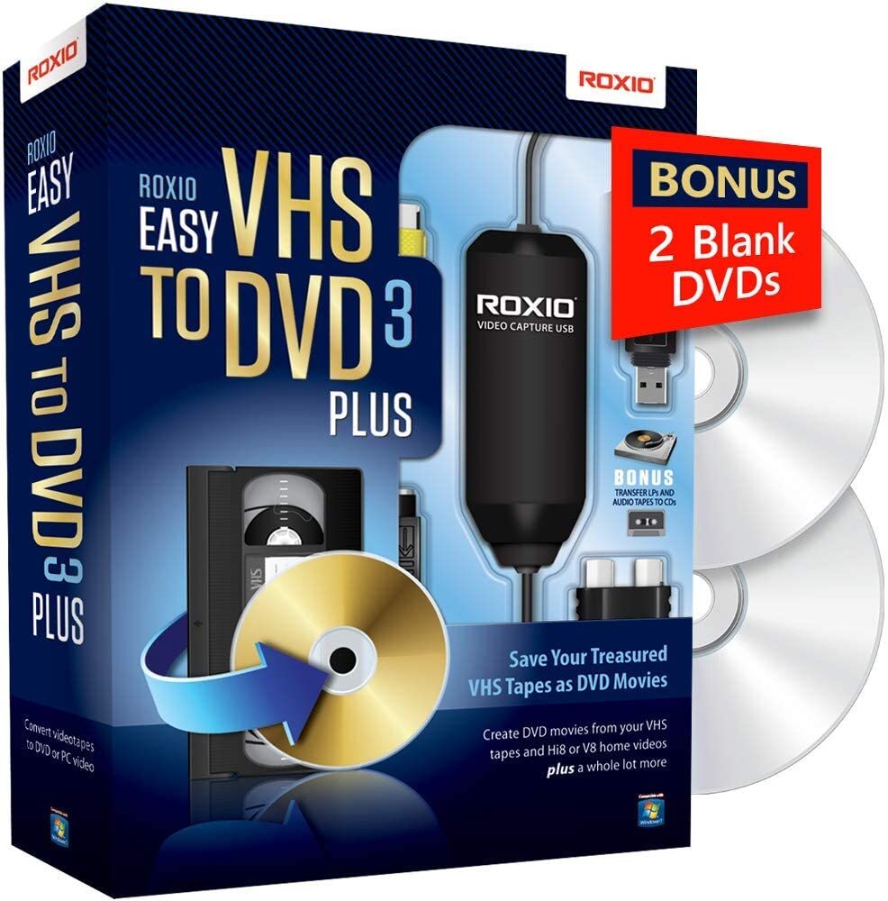 Roxio Easy VHS to DVD 3 Plus – VHS to DVD & Digital Converter